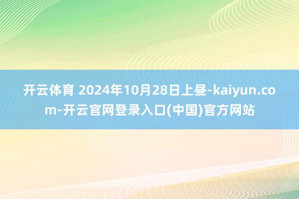 开云体育 2024年10月28日上昼-kaiyun.com-开云官网登录入口(中国)官方网站