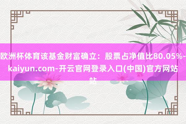 欧洲杯体育该基金财富确立：股票占净值比80.05%-kaiyun.com-开云官网登录入口(中国)官方网站
