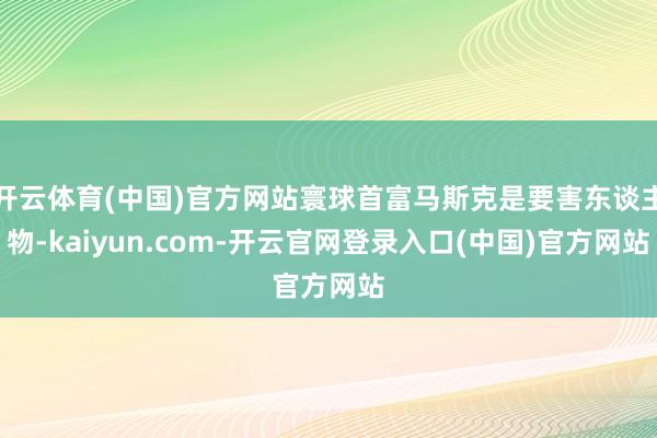 开云体育(中国)官方网站寰球首富马斯克是要害东谈主物-kaiyun.com-开云官网登录入口(中国)官方网站