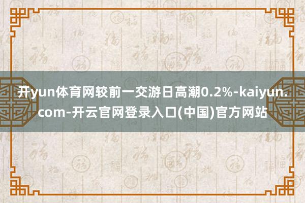 开yun体育网较前一交游日高潮0.2%-kaiyun.com-开云官网登录入口(中国)官方网站