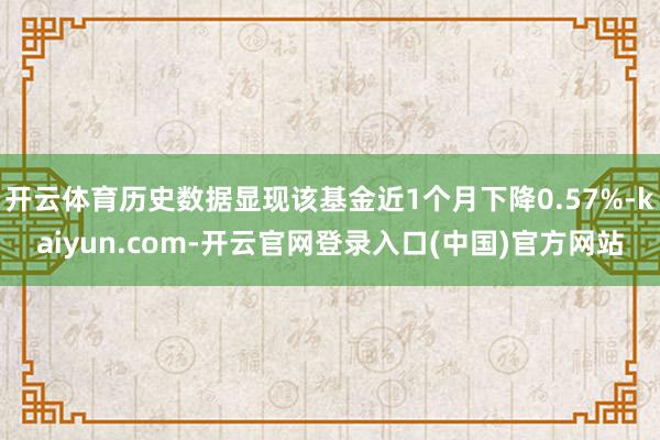 开云体育历史数据显现该基金近1个月下降0.57%-kaiyun.com-开云官网登录入口(中国)官方网站