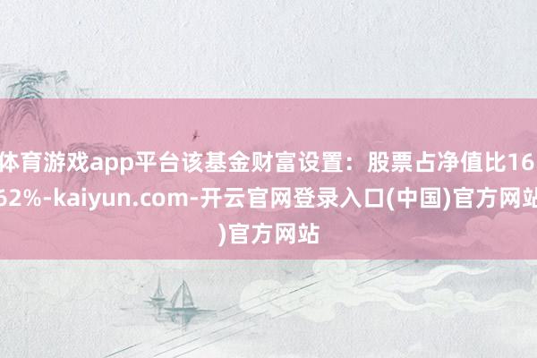体育游戏app平台该基金财富设置：股票占净值比16.62%-kaiyun.com-开云官网登录入口(中国)官方网站