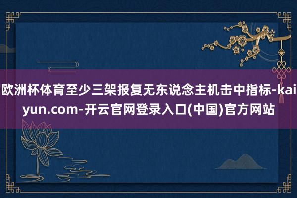 欧洲杯体育至少三架报复无东说念主机击中指标-kaiyun.com-开云官网登录入口(中国)官方网站