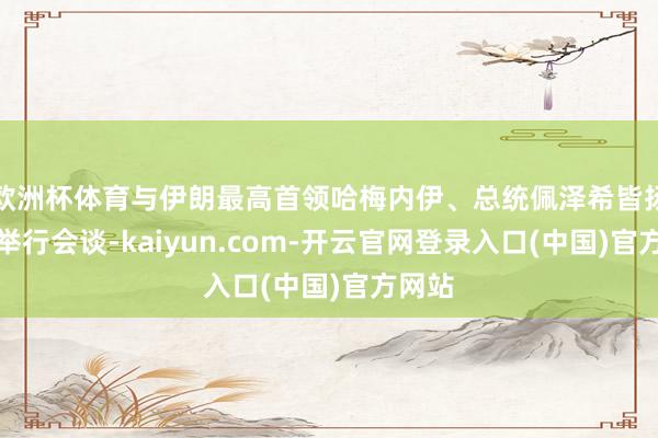 欧洲杯体育与伊朗最高首领哈梅内伊、总统佩泽希皆扬别离举行会谈-kaiyun.com-开云官网登录入口(中国)官方网站