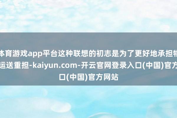 体育游戏app平台这种联想的初志是为了更好地承担物质的运送重担-kaiyun.com-开云官网登录入口(中国)官方网站