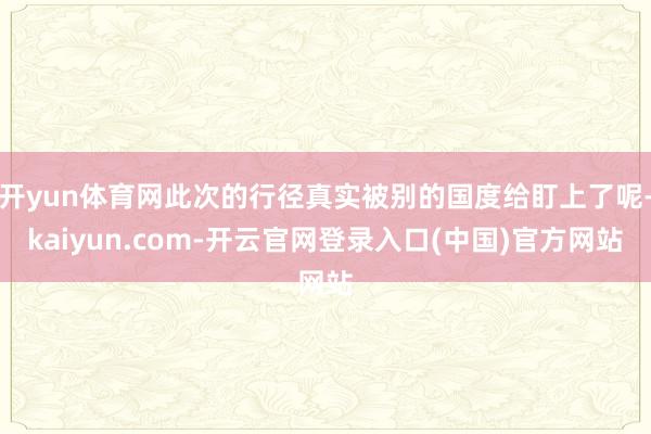 开yun体育网此次的行径真实被别的国度给盯上了呢-kaiyun.com-开云官网登录入口(中国)官方网站