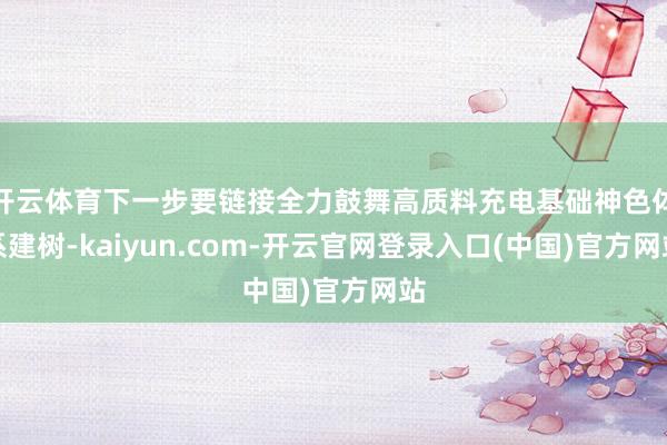 开云体育下一步要链接全力鼓舞高质料充电基础神色体系建树-kaiyun.com-开云官网登录入口(中国)官方网站