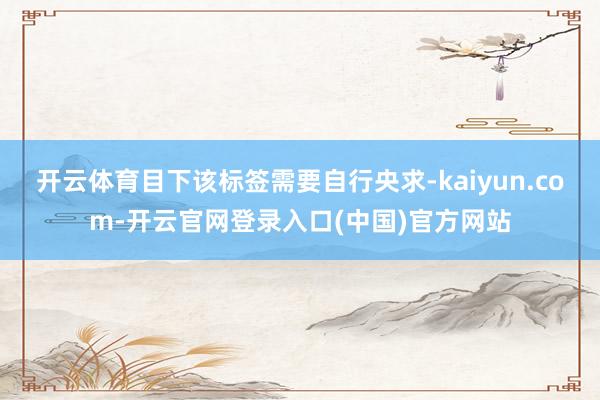 开云体育目下该标签需要自行央求-kaiyun.com-开云官网登录入口(中国)官方网站