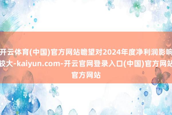 开云体育(中国)官方网站瞻望对2024年度净利润影响较大-kaiyun.com-开云官网登录入口(中国)官方网站
